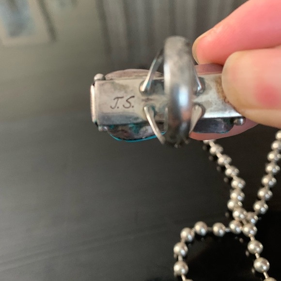 Vintage Navajo Turquoise silver jewelry- designed by Jackie Singer - Picture 3 of 6